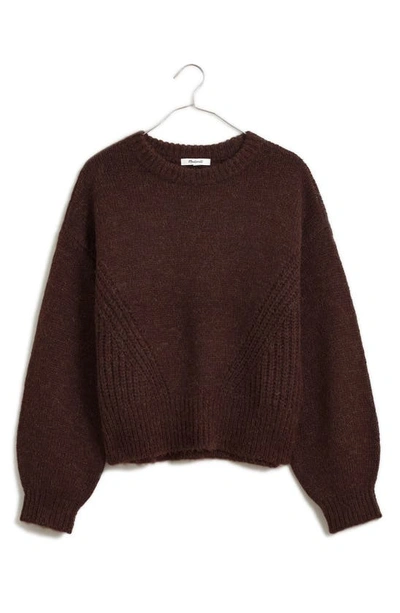 Shop Madewell Wedge Sweater In Heather Carob
