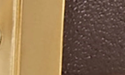 Bulova Stainless Steel & Leather Wrap Bracelet In Gold/ Brown