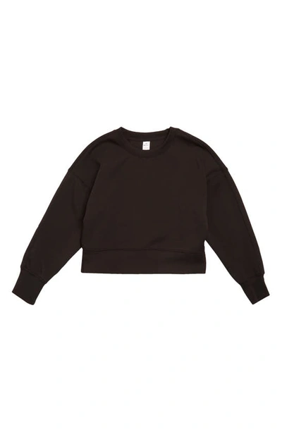 Shop 90 Degree By Reflex Kids' Zuri Scuba Crop Pullover In Black