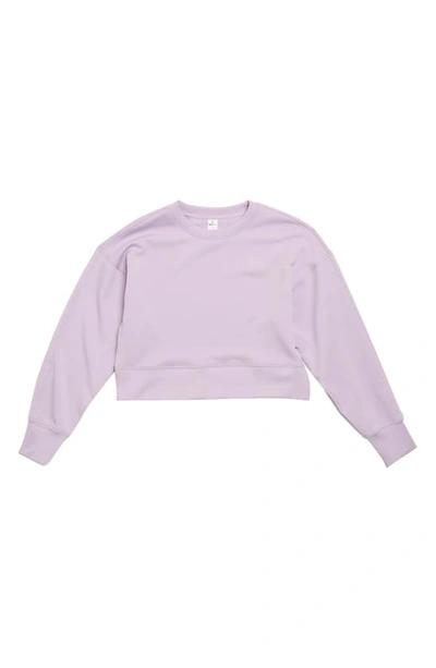 Shop 90 Degree By Reflex Kids' Zuri Scuba Crop Pullover In Lavender