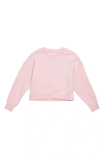 Shop 90 Degree By Reflex Kids' Zuri Scuba Crop Pullover In Pink Lavender