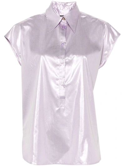 Shop Pinko Sleeveless Shirt In Purple