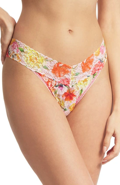 Shop Hanky Panky Print Original Rise Thong In Bring Me Flowers