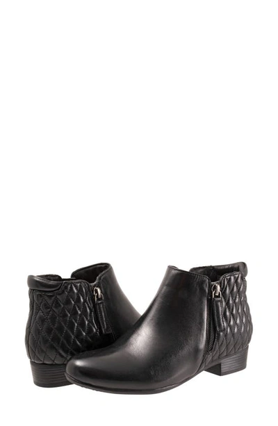 Shop Trotters Major Bootie In Black Quilted