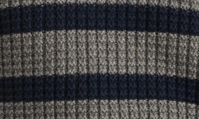 Shop Madewell Stripe Waffle Knit Sweater Vest In Grey/ Deep Indigo