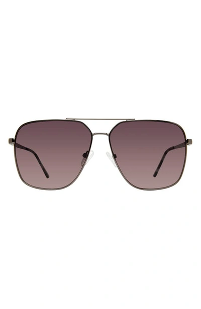 Shop Kurt Geiger 61mm Gradient Navigator Sunglasses In Dark Ruth/ Mauve Gradient