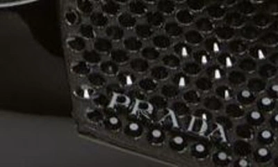 Shop Prada Crystal Holiday Kitten Heel Slingback Pump In Black