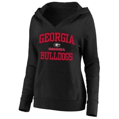 Shop Profile Champion Black Georgia Bulldogs Plus Size Heart & Soul Notch Neck Pullover