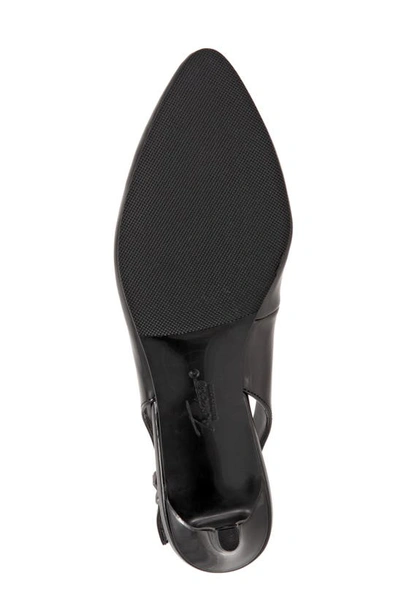 Shop Trotters Keely Kitten Heel Slingback Pump In Black Faux Patent Leather