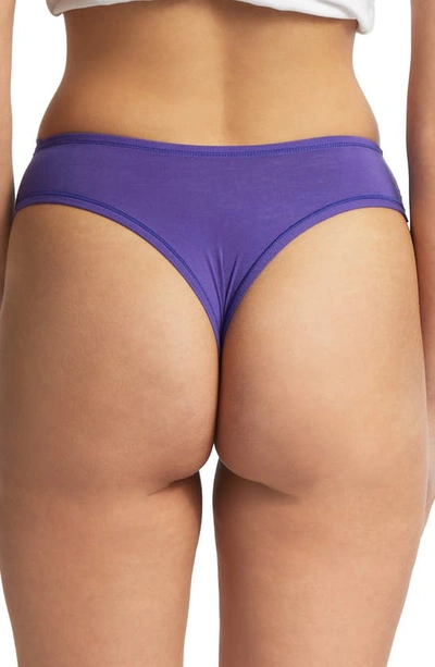Shop Hanky Panky Playstretch Natural Rise Thong In Raw Amethyst