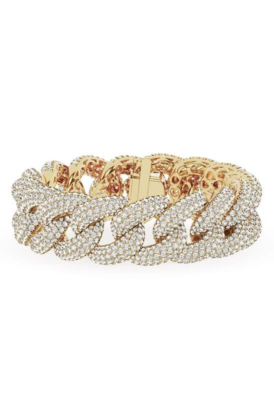 Shop Jennifer Fisher 18k Gold Lab Created Diamond Cuban Chain Bracelet In 18k Yellow Gold