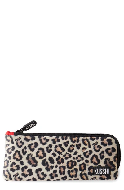 Shop Kusshi Cosmetics Pencil Case In Leopard