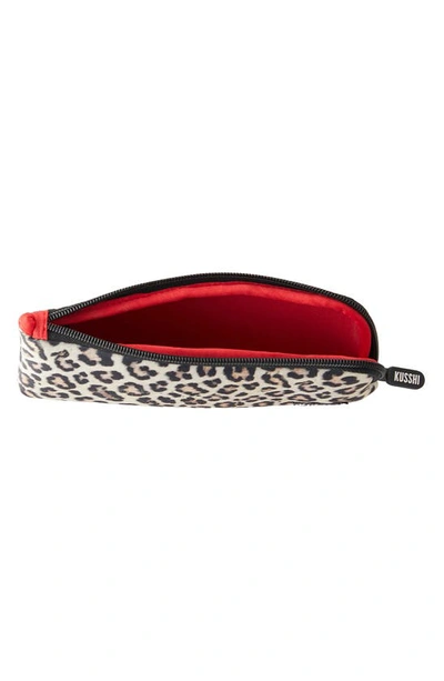 Shop Kusshi Cosmetics Pencil Case In Leopard