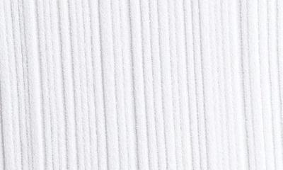 Shop Stella Mccartney Long Sleeve Plissé Sweater Dress In 9000 - Pure White
