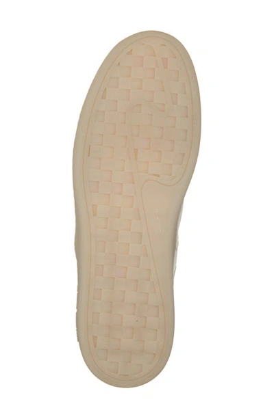 Bottega Veneta White Slip-on Sneakers With Intreccio Motif In Leather Man In White