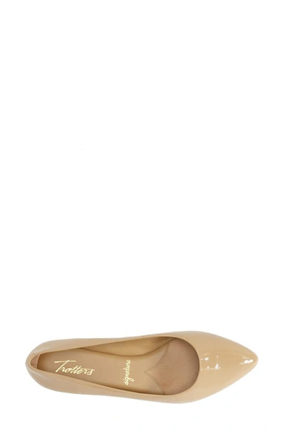 Shop Trotters Estee Ballet Flat In Nude Patent