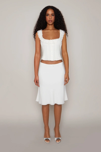 Danielle Guizio Ny Paloma Lace Top In White