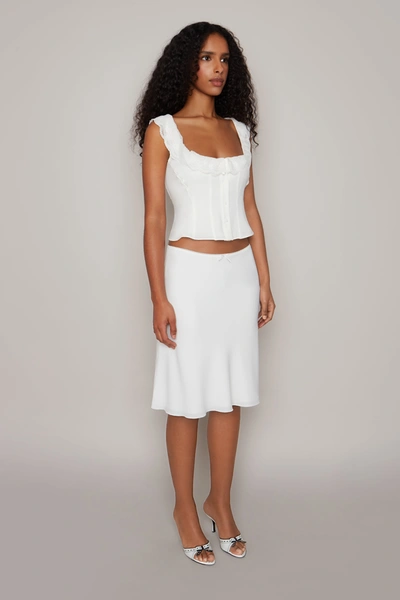 Shop Danielle Guizio Ny Paloma Lace Top In White