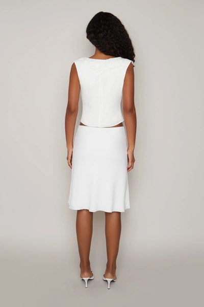 Danielle Guizio Ny Paloma Lace Top In White