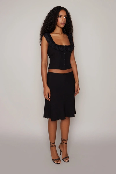 Danielle Guizio Ny Paloma Lace Top In Black