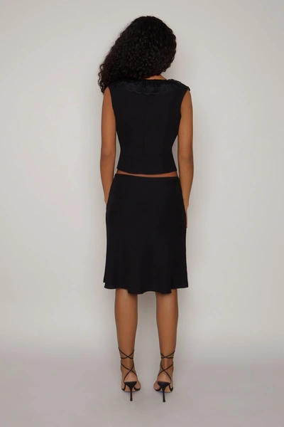 Danielle Guizio Ny Paloma Lace Top In Black