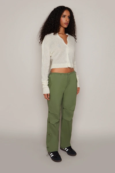 Shop Danielle Guizio Ny Mohair Ribbed Cardigan In White