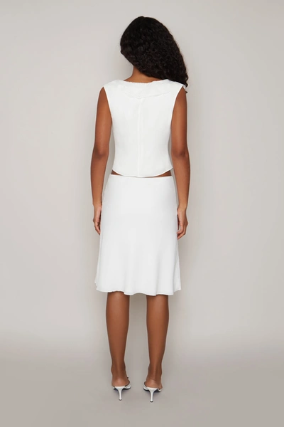 Shop Danielle Guizio Ny Paloma Skirt In White