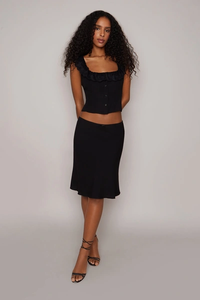 Shop Danielle Guizio Ny Paloma Skirt In Black