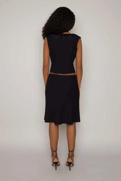 Shop Danielle Guizio Ny Paloma Skirt In Black