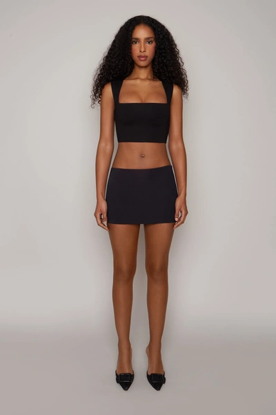 Shop Danielle Guizio Ny Micro Mini Stretch Skirt In Black