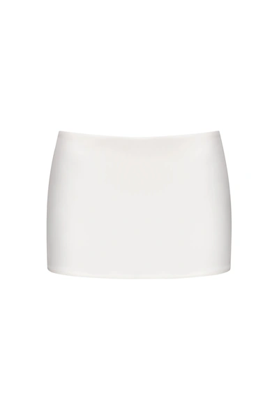 Shop Danielle Guizio Ny Micro Mini Stretch Skirt In White