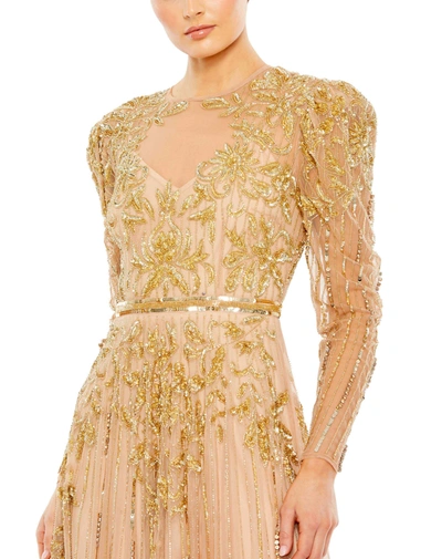 Mac Duggal 93638 In Nude Gold