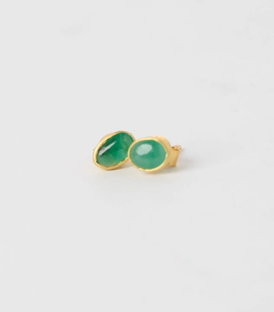 Shop Pippa Small Together Forever Stud Earrings In Green