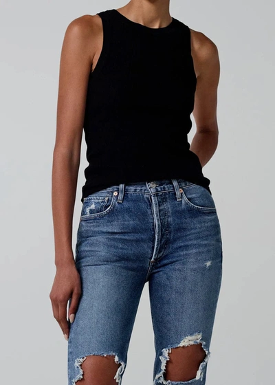 Citizens Of Humanity Black Isabel Tank Top In Black