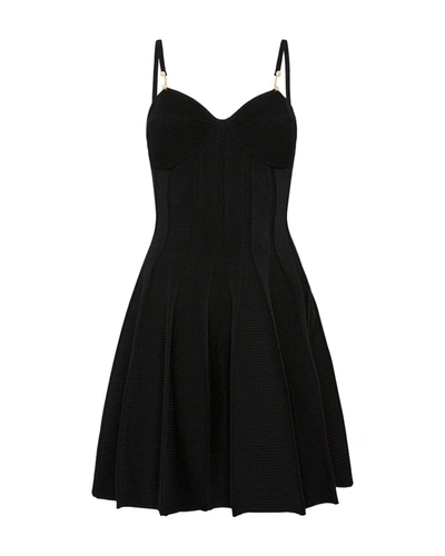 Shop Aje Phaedra Ottoman Bustier Dress In Black