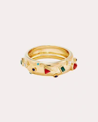 Shop Yvonne Léon Women's Gemstone & 9k Gold Confetti Ring