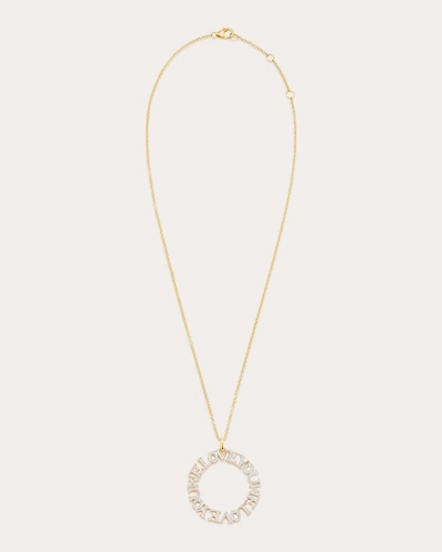 Shop Yvonne Léon Women's Diamond & 9k Gold 'we Love You' Pendant Necklace