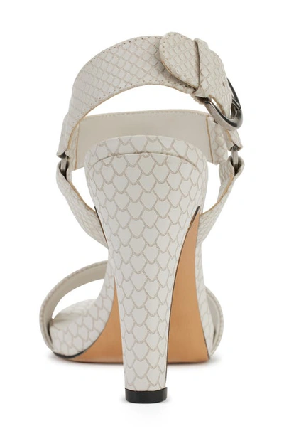 Shop Karl Lagerfeld Cieone Croc Embossed Sandal In Soft White
