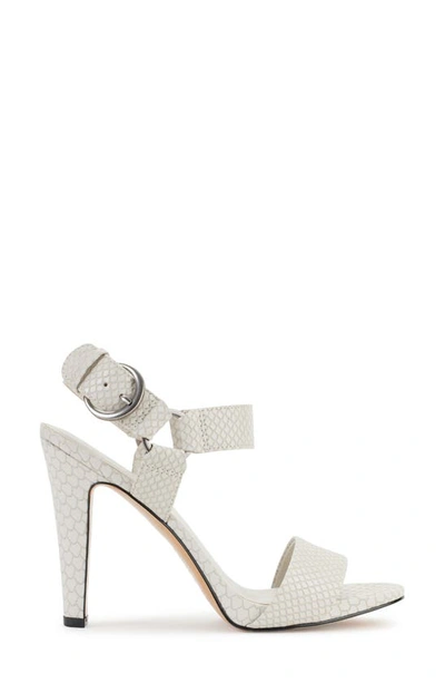 Shop Karl Lagerfeld Cieone Croc Embossed Sandal In Soft White