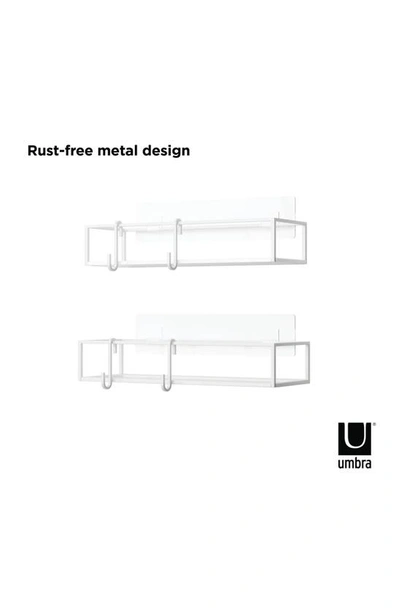 Shop Umbra Set Of 2 Cubiko Shower Bins In White