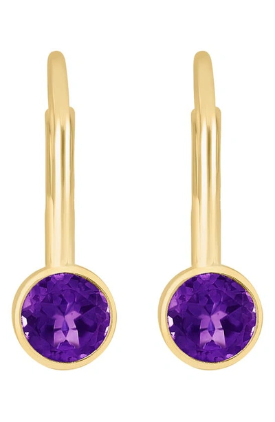 Shop Effy Amethyst Drop Earrings In Purple