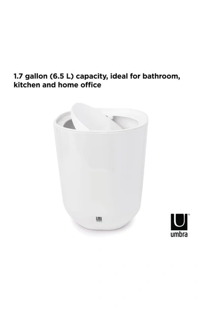 Shop Umbra Bevel Base Trash Can With Lid In White