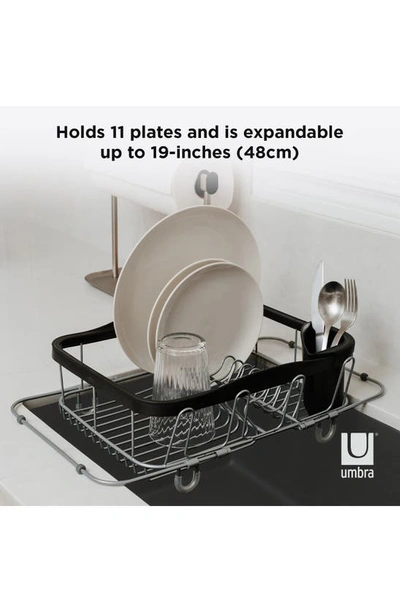 Shop Umbra Convertible Sinkin Dish Drying Rack In Black/ Nickel