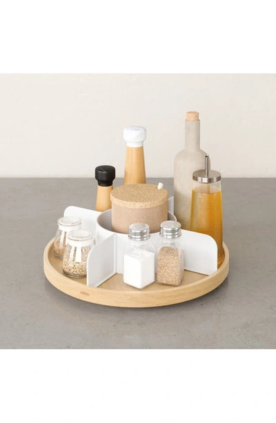 Shop Umbra Bellwood Lazy Susan Divided Storage Tray In White/ Natural
