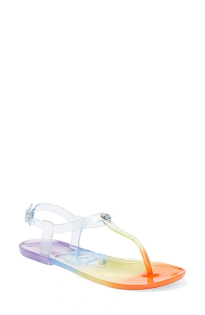 Shop Kurt Geiger London Kids' Mini Maddison Jelly Thong Sandal In Rainbow