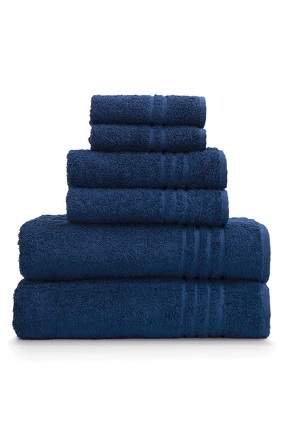 Ella Jayne Home Ella Jayne Face-hand-body 6-piece Towel Set In Navy