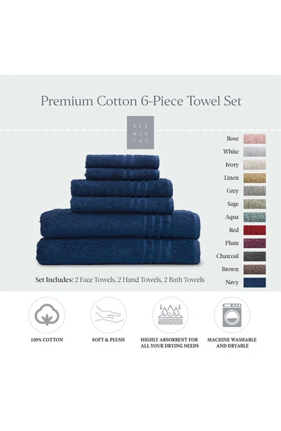 Ella Jayne Home Ella Jayne Face-hand-body 6-piece Towel Set In Navy