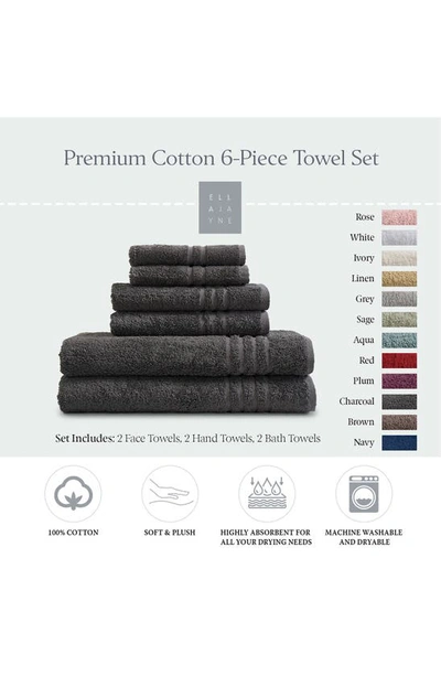 Ella Jayne Home Ella Jayne Face-hand-body 6-piece Towel Set In Charcoal