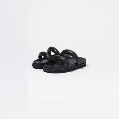 Shop Jonathan Simkhai Lupita Puffy Strap Sandal In Black