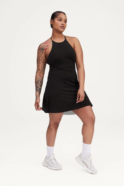 Shop Girlfriend Collective Black Naomi Workout Dress In Multicolor